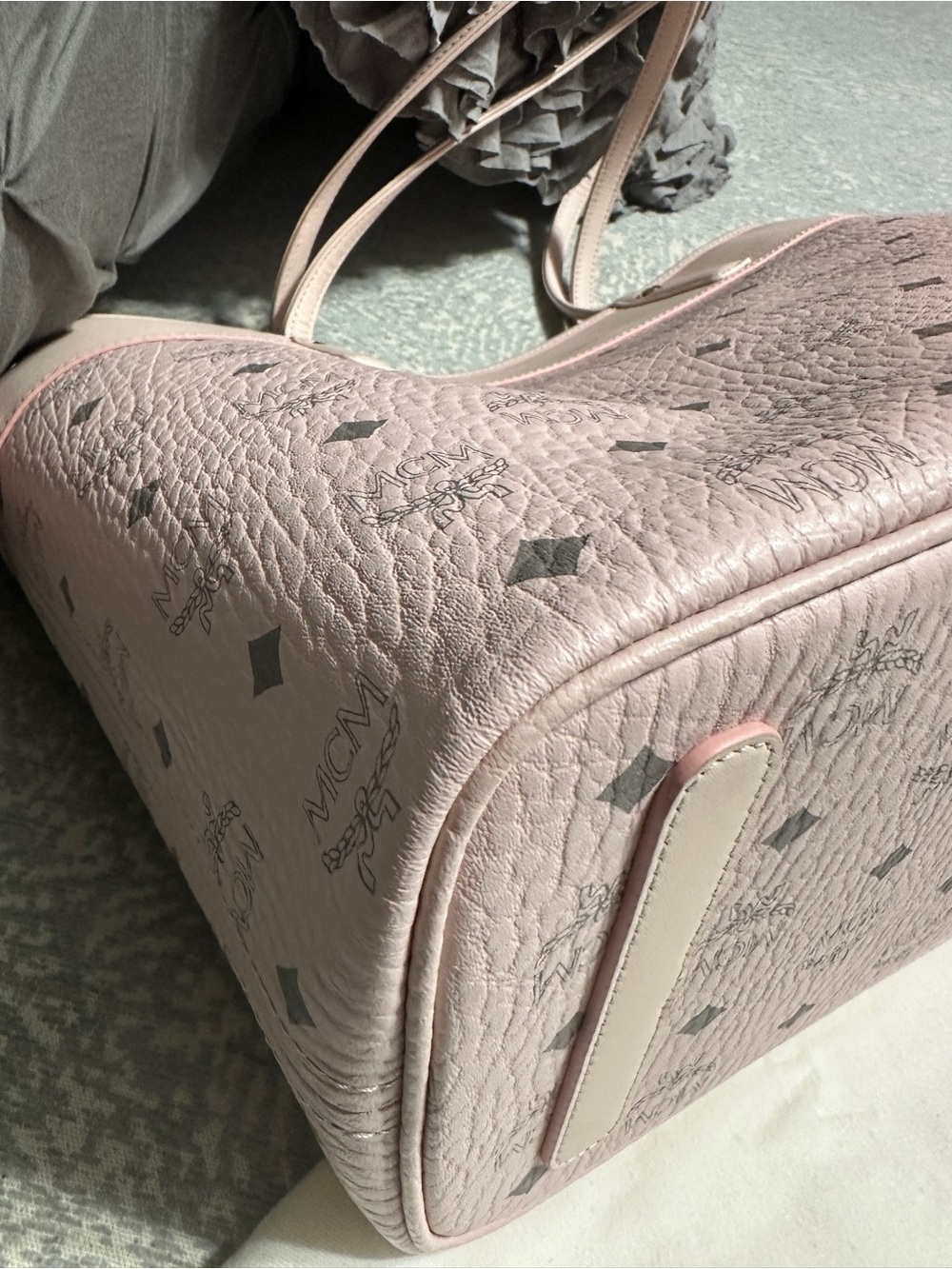 MCM AREN VI LEATHER MIX SHOPPER MED - Picture 6 of 13